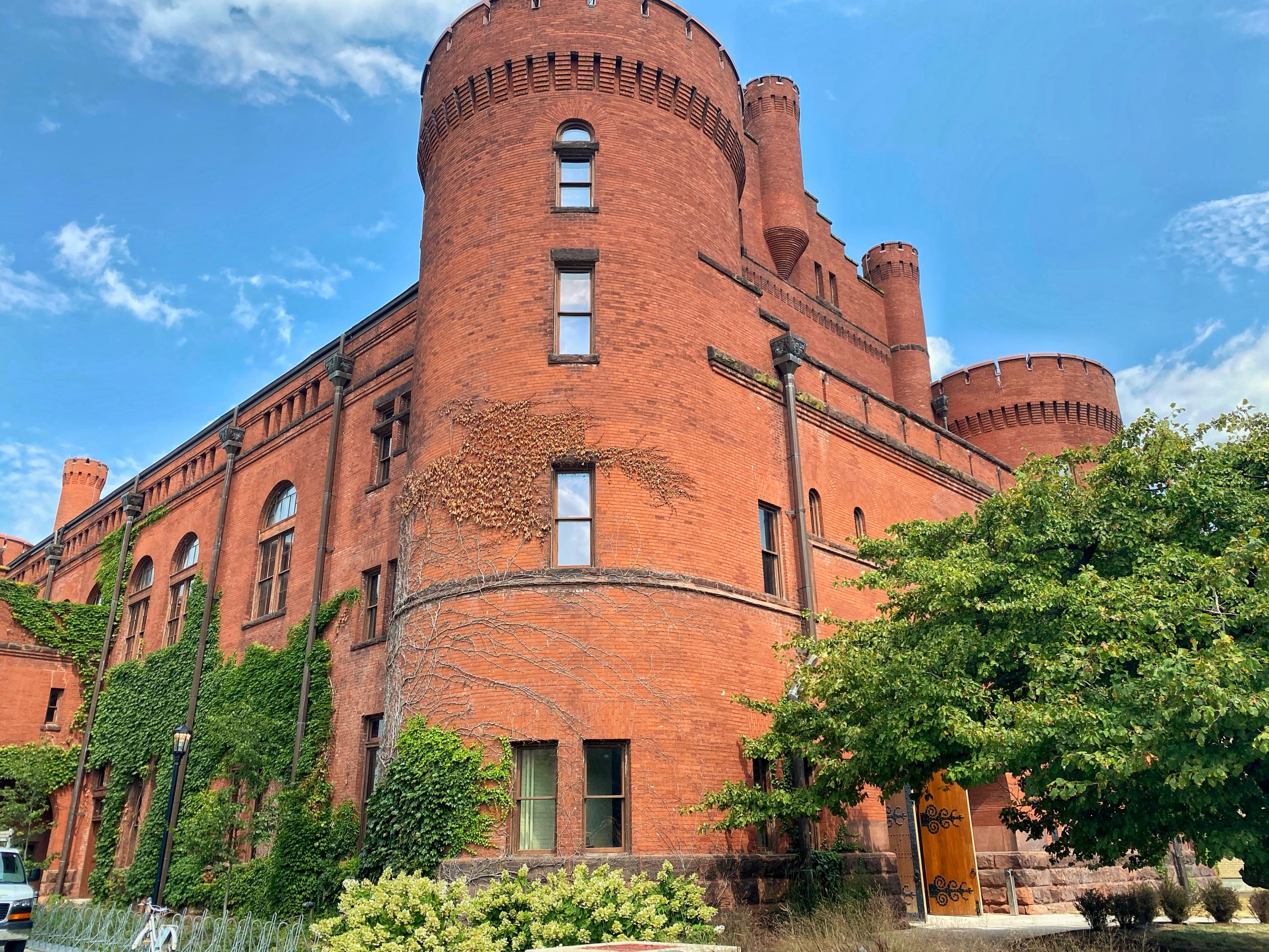 Photo of the exterior of the Red Gym